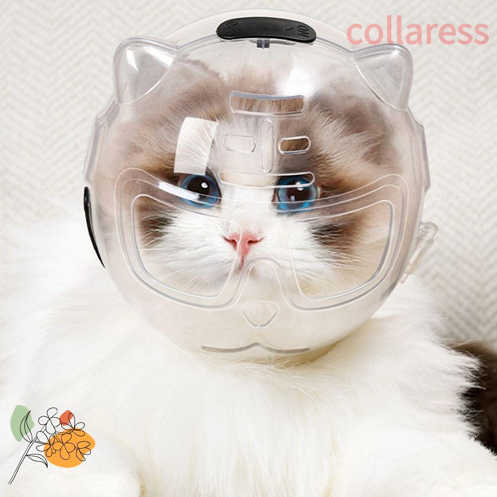 COLLARESS Cat Muzzle Protective Space Hood, Anti-Licking Anti-Bite Breathable Cat Muzzle, Anti Scrat