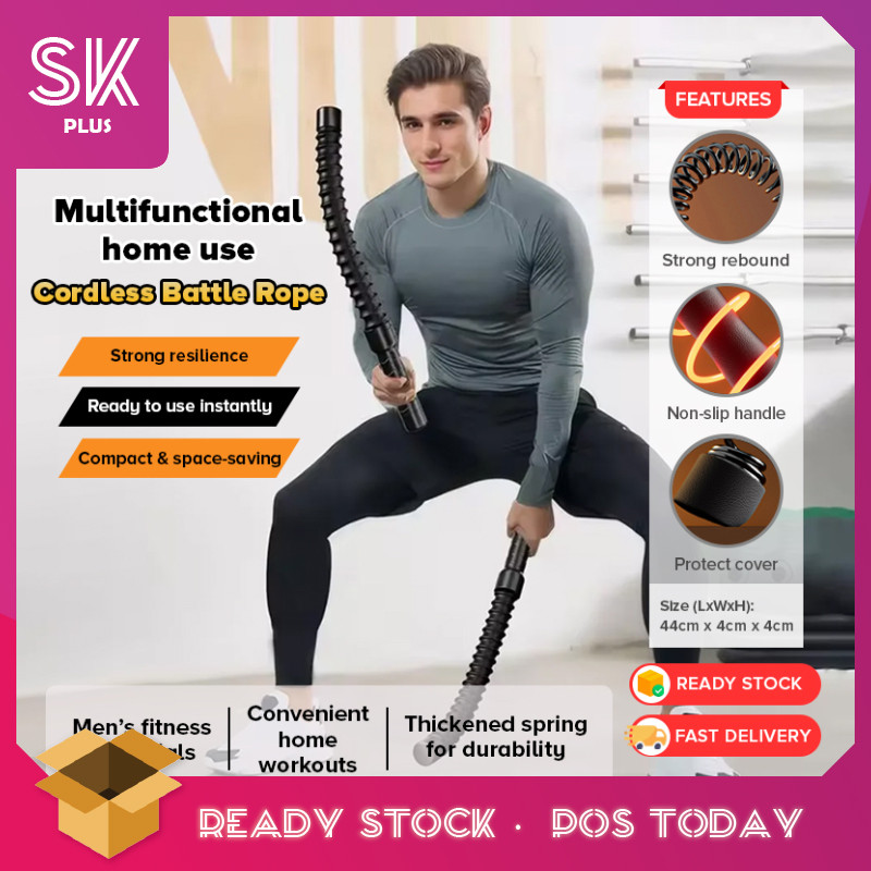 SKplus ไร้สาย Battle Rope Fitness Trainer สําหรับกล้ามเนื้อหน้าแรกและความแข็งแรงของแขนออกกําลังกาย T