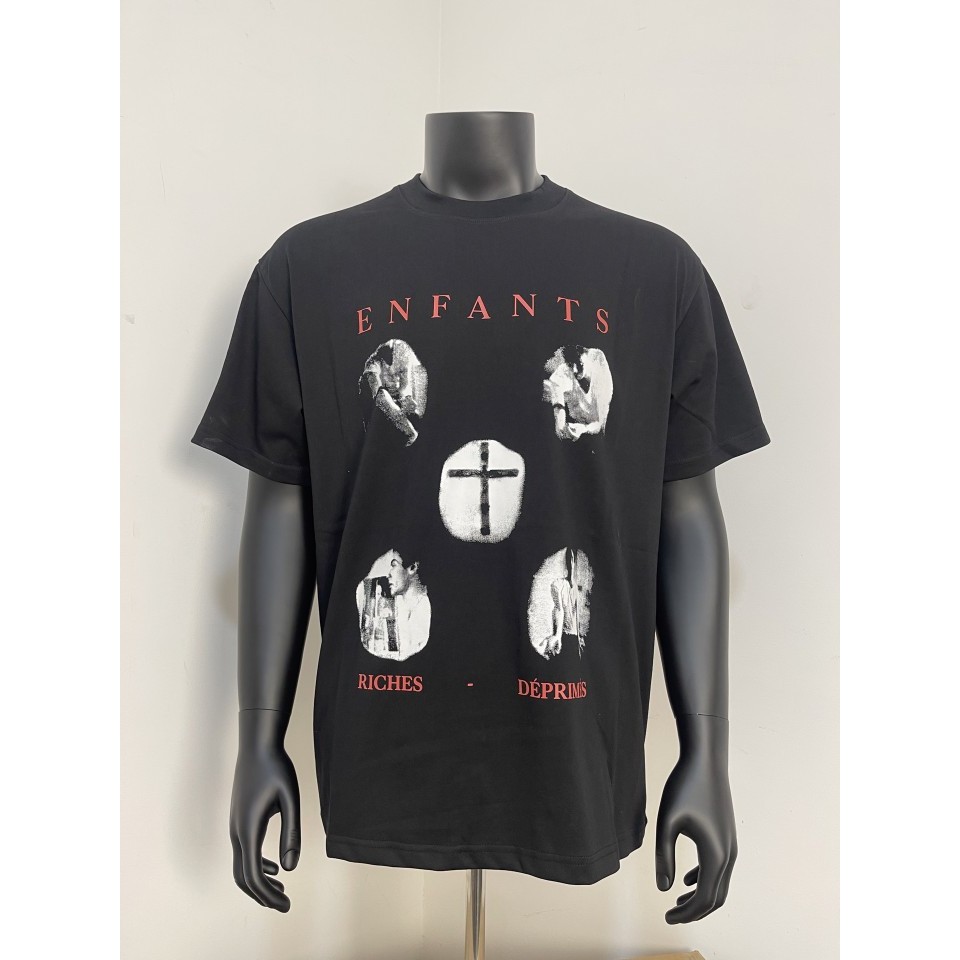 RT9Q ERD Summer pure cotton loose men's short sleeve T Vintage T-shirt FOGBEE