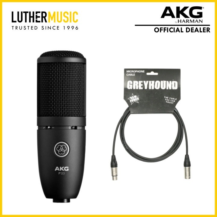 [OFFICIAL DEALER] AKG P120 Condenser Microphone with 2m Supreme Klotz Microphone Cable Bundle