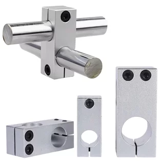 FXC ตัวยึดแกนเหล็ก 2ทาง ขนาด 6mm-20mm Aluminum Alloy Optical Axis Cross Clamp Joint ตัวยึดแกนออปติคอลแบบตั้ง ตัวจับยึ...