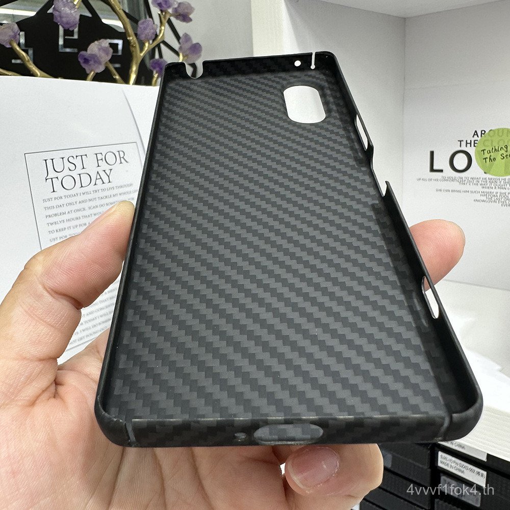 เหมาะสําหรับเคสโทรศัพท์ Sony Xperia 5V Kevlar Fang Lun คาร์บอนไฟเบอร์ Xperia 5V เคสป้องกันเรียบง่าย