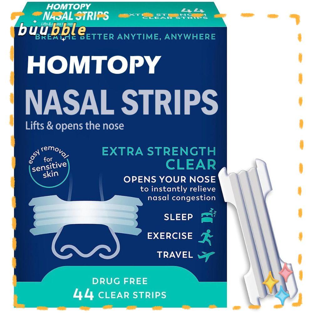 BUUBBLE Nose Strips, Strong Sleeping Aid Sensitive Skin Stop Solution Extra Strenght Nasal Strip, Be