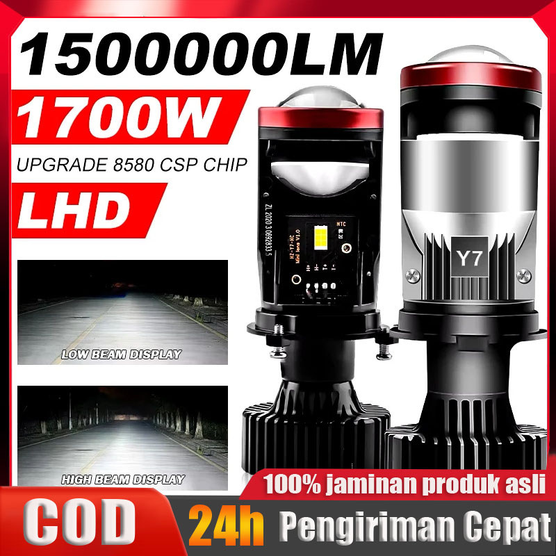 Y7D ไฟ Led รถยนต์และรถจักรยานยนต์ H4 / Bild / Mini PJECTOR PROJIE Y7D SUPER BRIGHT 50 วัตต์