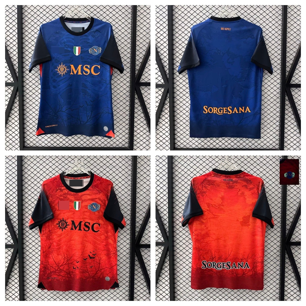 เสื้อฟุตบอล Napoli Halloween Fan Edition เสื้อยืดกีฬาแขนสั้น