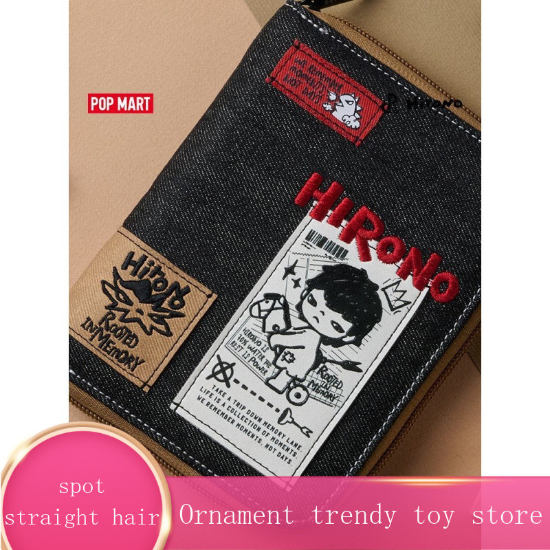 100% POPMART Hirono Hirono Hirono Series Passport Bag Travel Abroad Portable Storage Card Case