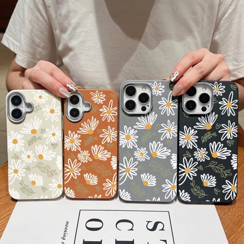 การ์ตูนดอกไม้สีขาวพิมพ์เคสโทรศัพท์สําหรับRealme 8 8S 15 14 Pro + หมายเหตุ 70 70T 14T C71 XT X2 Q3 C7