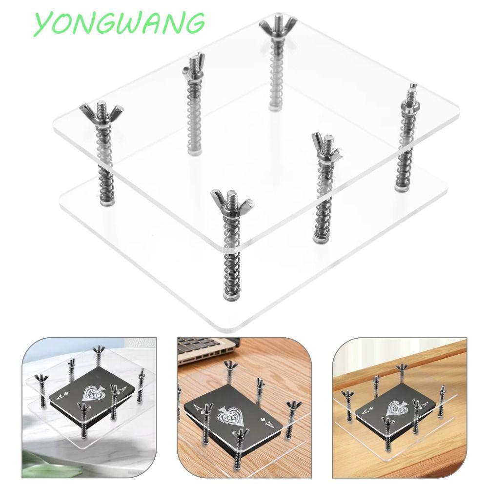 YONGWANG Card Press Tool, Flatten Tool อุปกรณ์แก้ไขการ์ดโปร่งใส, พื้นผิวเรียบไม่มีความเสียหายสแตนเลสอะคริลิคการ์ดดัด Corrector เกมครอบครัว