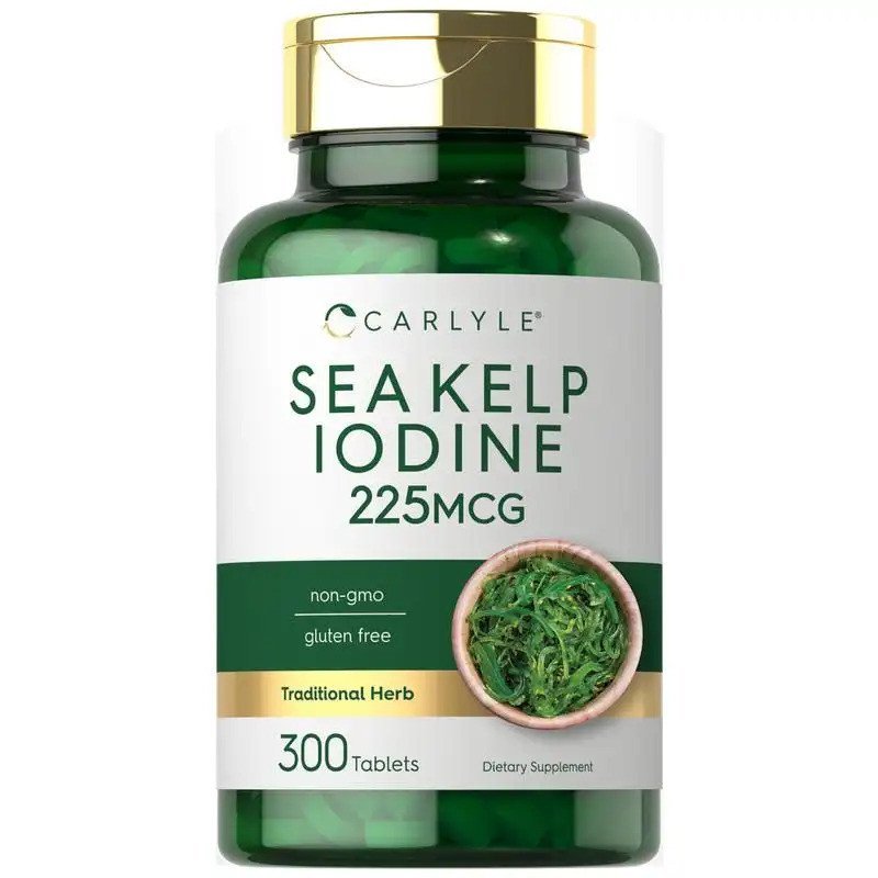 อาหารเสริมไอโอดีน คาร์ล ซี เคลป์ | 225mcg | 300 เม็ด | ไม่ใช่จีเอ็มโอ ปราศจากกลูเตน | อาหารเสริมสมุน