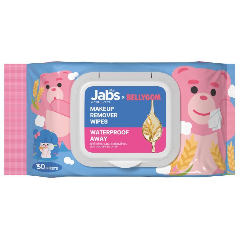 แจ๊บส์เมคอัพรีมูฟกันน้ำ 30แผ่น Jabs Makeup Remover Waterproof 30Sheets [หมายเลขบาร์โค้ด 8850114908905]