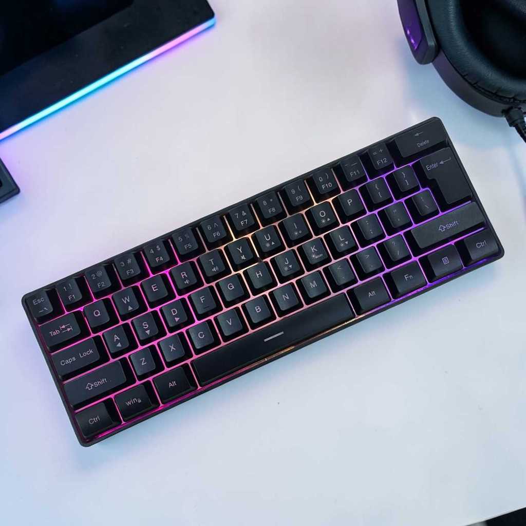 EASYDEALS Mechva RGB Mechanical Feel Wireless 2.4G 61 Keys Gaming Keyboard - G91