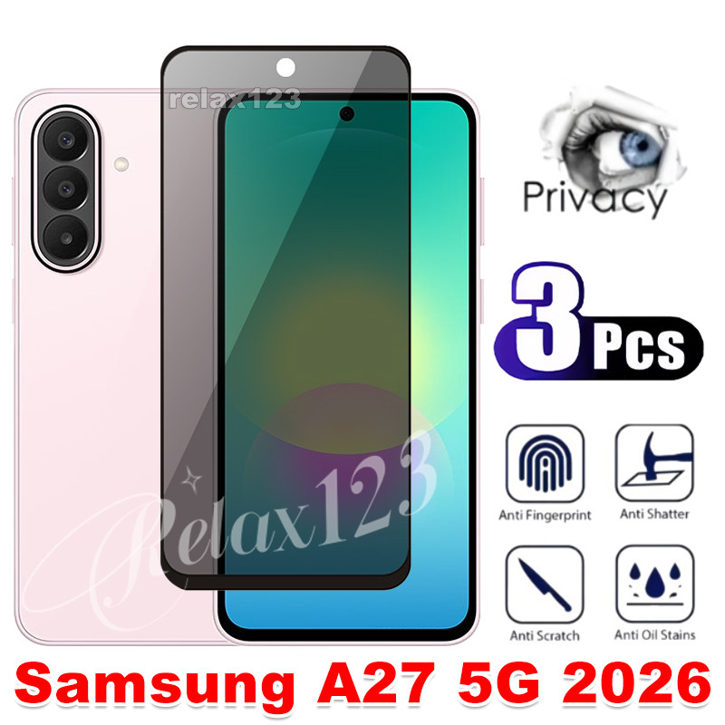 SAMSUNG สําหรับSamsung A27 5G 3PCS Anti-Spyความเป็นส่วนตัวสําหรับSamsung Galaxy A 27 57 37 17 07 San