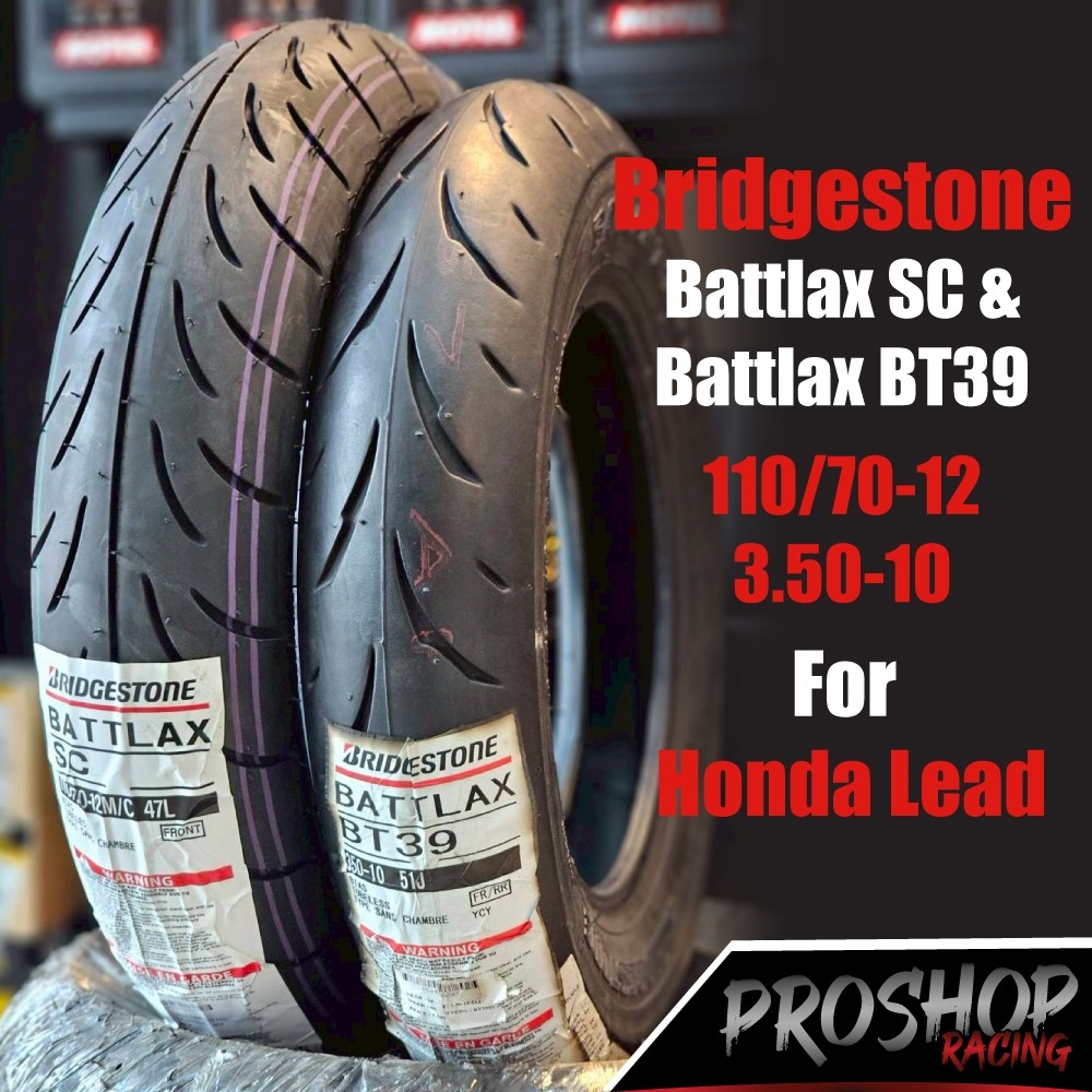 ยาง Bridgestone Battlax SC + Battlax BT39 สำหรับ Honda Lead ขอบ 12 10
