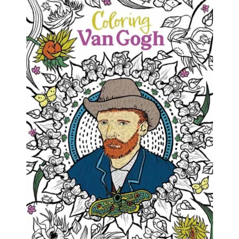 สมุดระบายสี Van Gogh Van Gogh ภาษาอังกฤษต้นฉบับ Cryssy Cheung Van Gogh Works สมุดระบายสีหนังสือปริศน