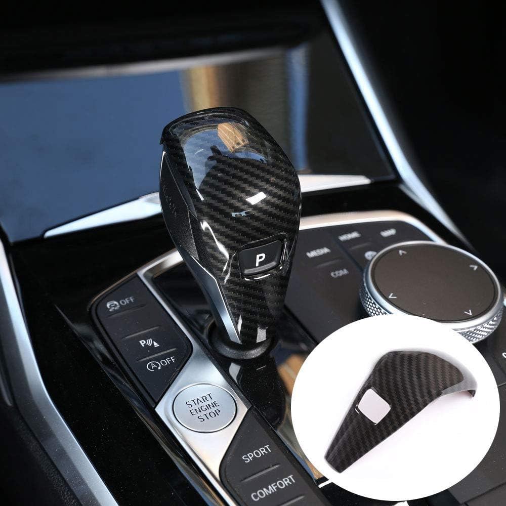 Eisengรถคาร์บอนไฟเบอร์เกียร์Shift Knob Head Cover TrimสําหรับBMW G20 3 Series 330i M340i G29 Z4 2019