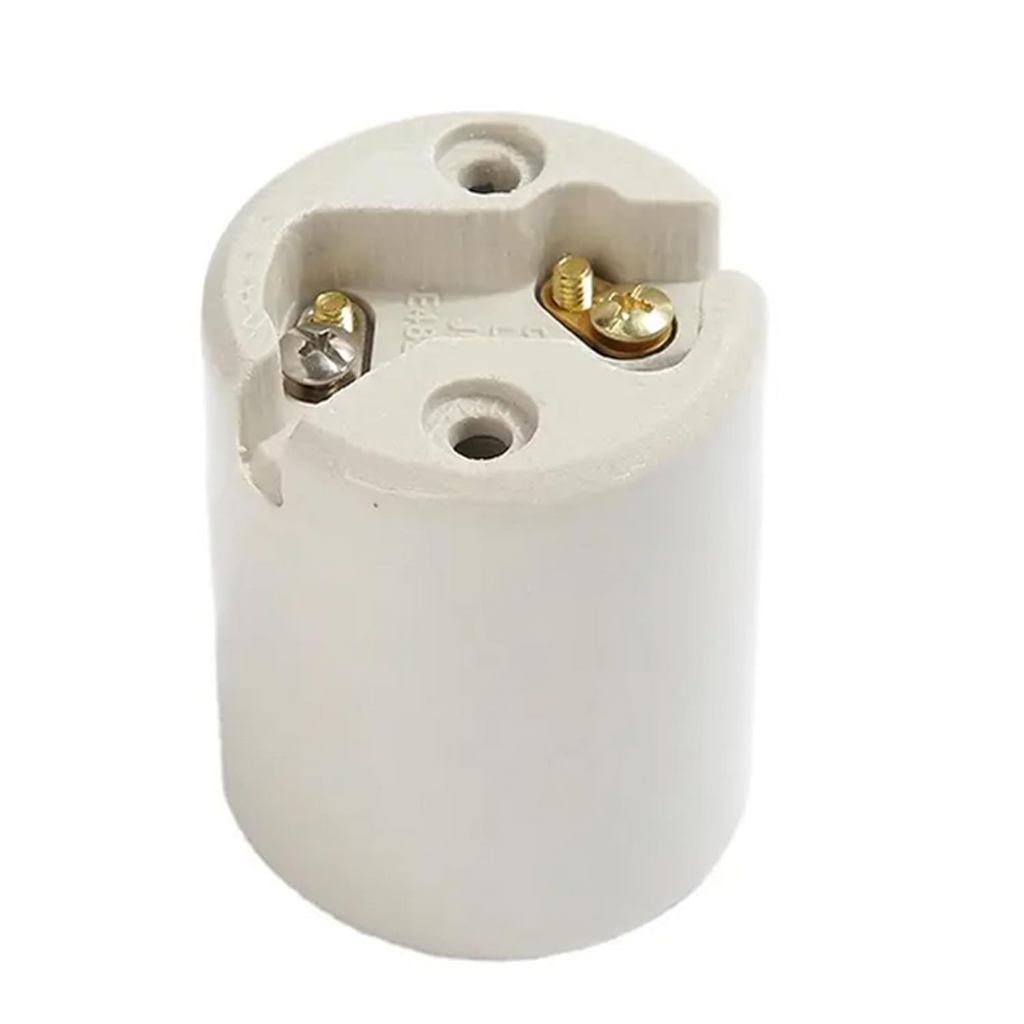 Mogul Base Porcelain Lampholder, One-Piece, Keyless, HID, Glazed Porcelain Mogul/Goliath Socket, Pus