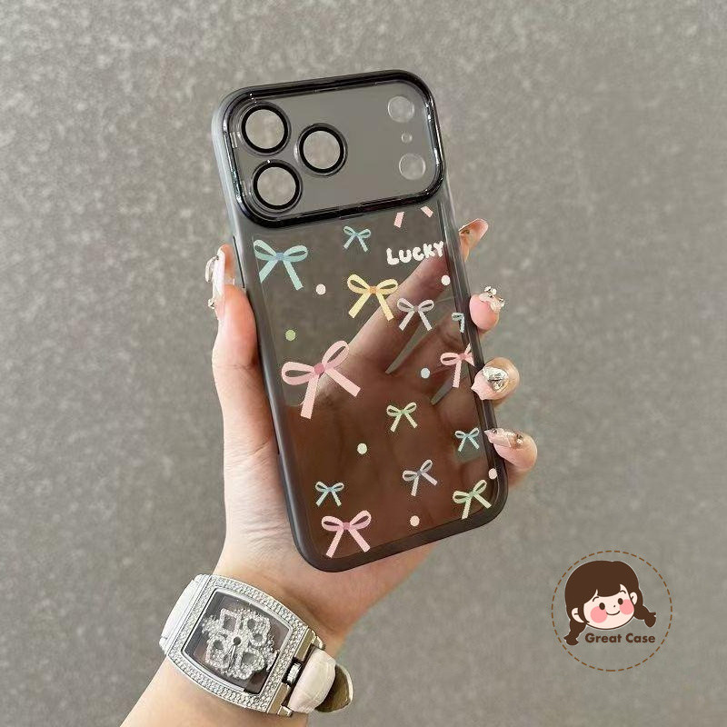 ใหม่สีสัน Bow Tie Clear เคสโทรศัพท์สําหรับ OPPO A17 A16 A16S A16K A16E A15 A15S A12 Reno 8T 8Z 7Z 6Z