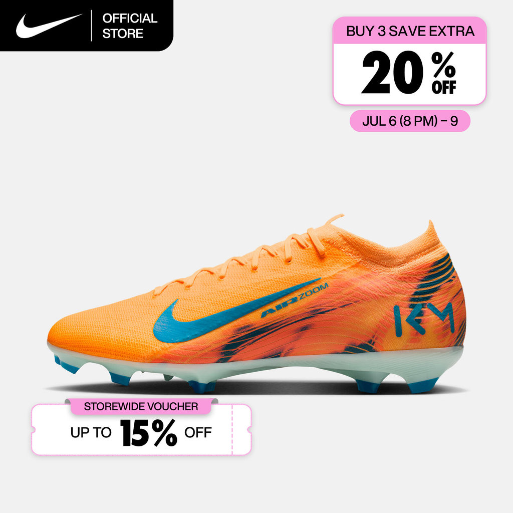 Nike Men's Mercurial Vapor 16 Pro "Kylian Mbappé" Firm-Ground Low-Top Soccer Cleats - Melon Tint [FQ8689-801]