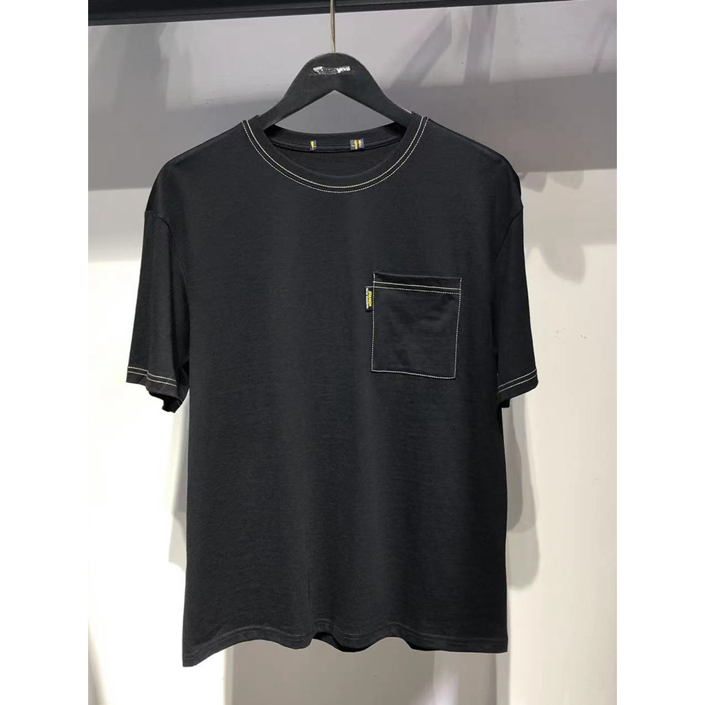 แบรนด์เสื้อผ้าผู้ชาย Jck Jns ฤดูร้อนบางสไตล์สไตล์ใหม่ผู้ชายเครื่องมือกระเป๋ารอบคอ Top Thread Combed 