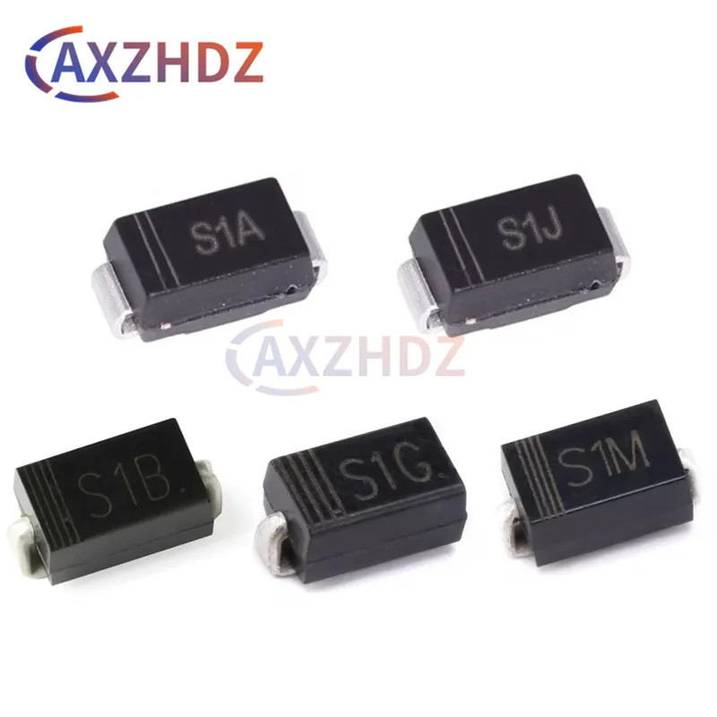 50PCS SMD S1A S1B S1G S1J S1M SMD Rectifier ไดโอด SMA 1A 2A 3A ปัจจุบัน DO-214AC ic ในสต็อก KNNK