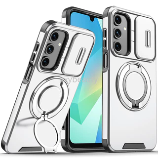 SAMSUNG สําหรับSamsung Galaxy A57 A37 A27 A17 4G 5G 2026 กรณีใหม่เกราะกันกระแทกสไลด์ปลอกแม่เหล็กสําหรับSamsungA57 A16 A36 A26 A56 A55 A54 A14 A15 A35 แหวนขาตั้งป้องกันปกหลัง