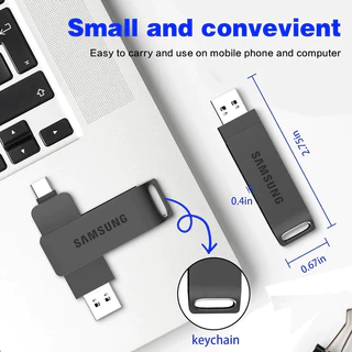 Samsung USB Flash Drive 512GB 2 in 1 High Speed Metal USB3.0 USB2.0 Type-c Phone MacBook Tablet OTG แฟลชไดร์ฟ