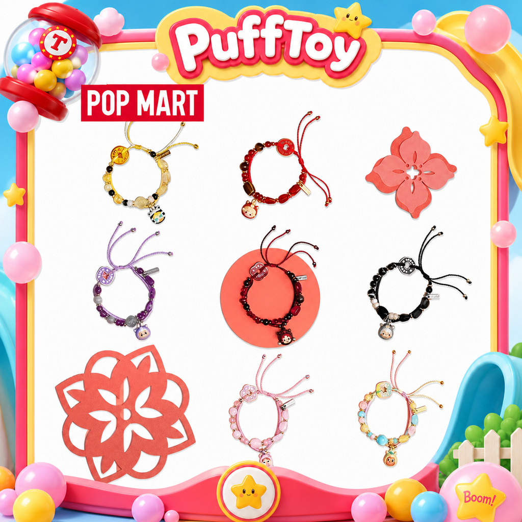 P POPMART Horsepower Full Open Series Bracelet Mystery Box ฟิกเกอร์ของเล่น