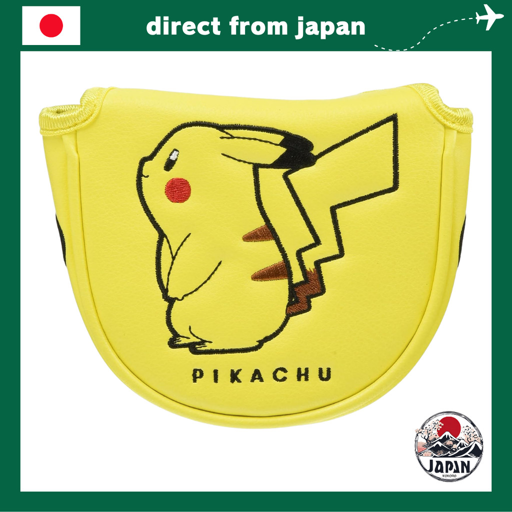Kasco Pokemon Pikachu Mallet Putter Cover Magnetic Golf Headcover PU Golf Accessory Yellow