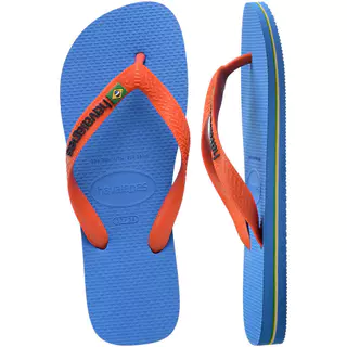 HAVAIANAS รองเท้าแตะ Brasil Logo BLUE/ORANGE 411085026092U_S6BLOR