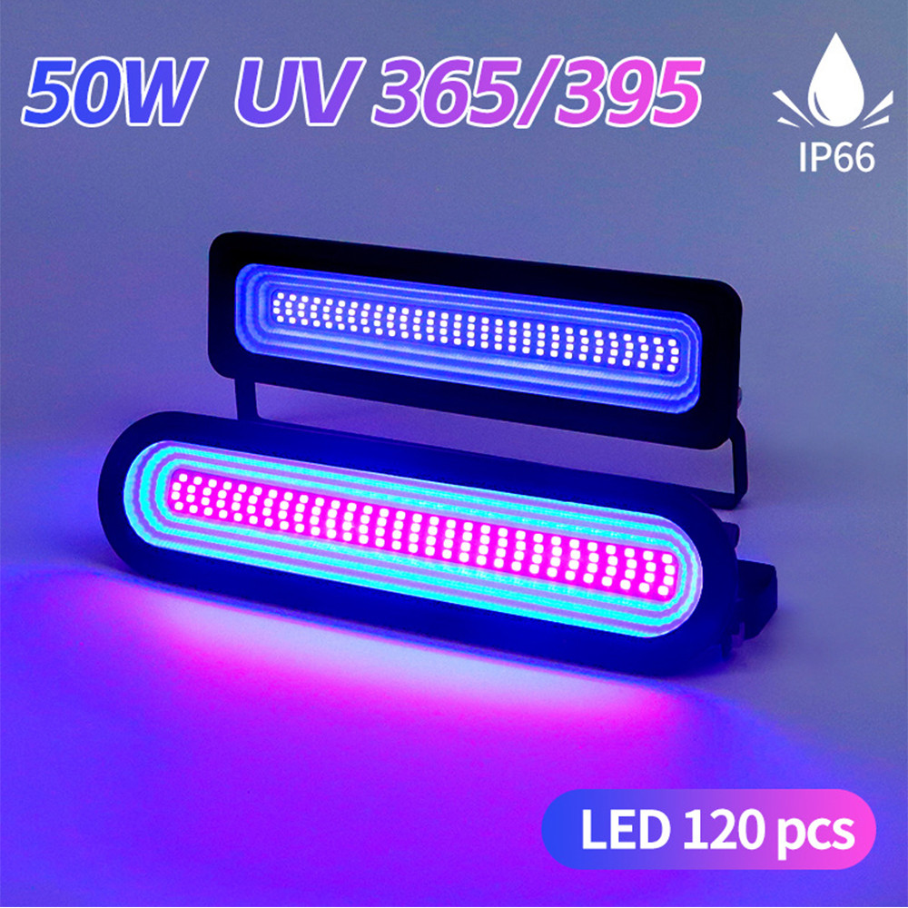 UV Light 365/395NM UV Black Light UV Floodlight ในร่ม Decor Party บรรยากาศเต้นรําตารางโคมไฟฮาโลวีนเร