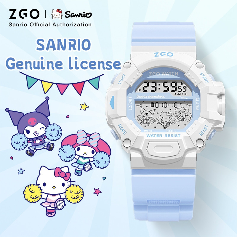 ZGO Sanrio Cinnamoroll HelloKitty Melody นาฬิกาดิจิตอลเด็ก กันน้ำ 50 เมตร สไตล์กีฬา นาฬิกานักเรียนผู้ชายผู้หญิง ดีไซน์การ์ตูน เหมาะเป็นของขวัญ 892