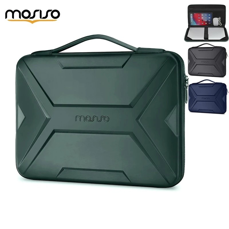 MOSISO กระเป๋าแล็ปท็อปสําหรับ MacBook 13 14 15 16 นิ้วแล็ปท็อปกันน้ํากันกระแทกศิลปะเรขาคณิต EVA Hard