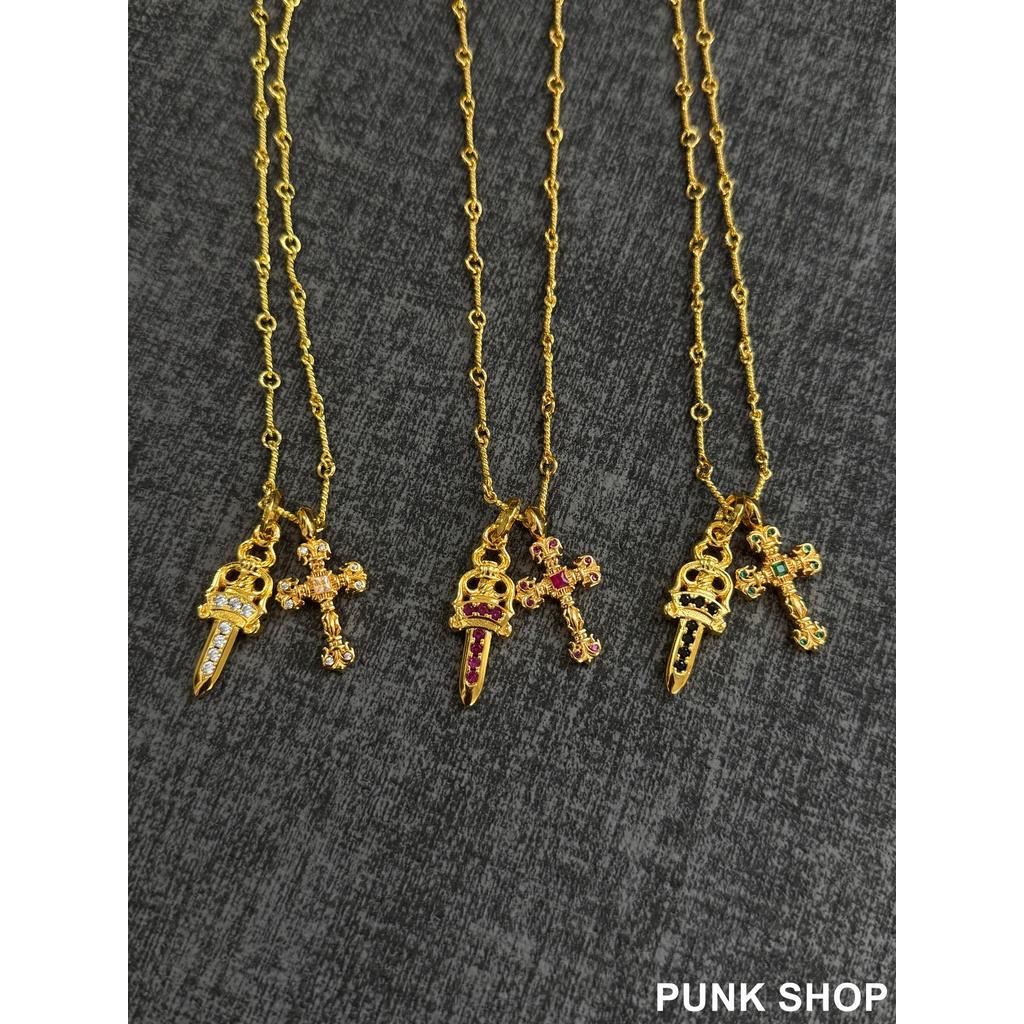 CH♥ สร้อยคอ สร้อยคอไม้ไผ่รูปดาบทอง 22K 0389