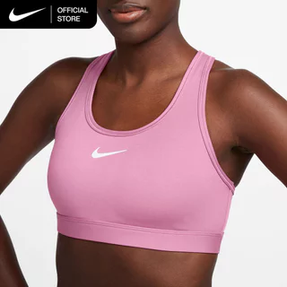 Nike Women's Swoosh Medium Support Padded Sports Bra - Pink Rise [DX6822-621]