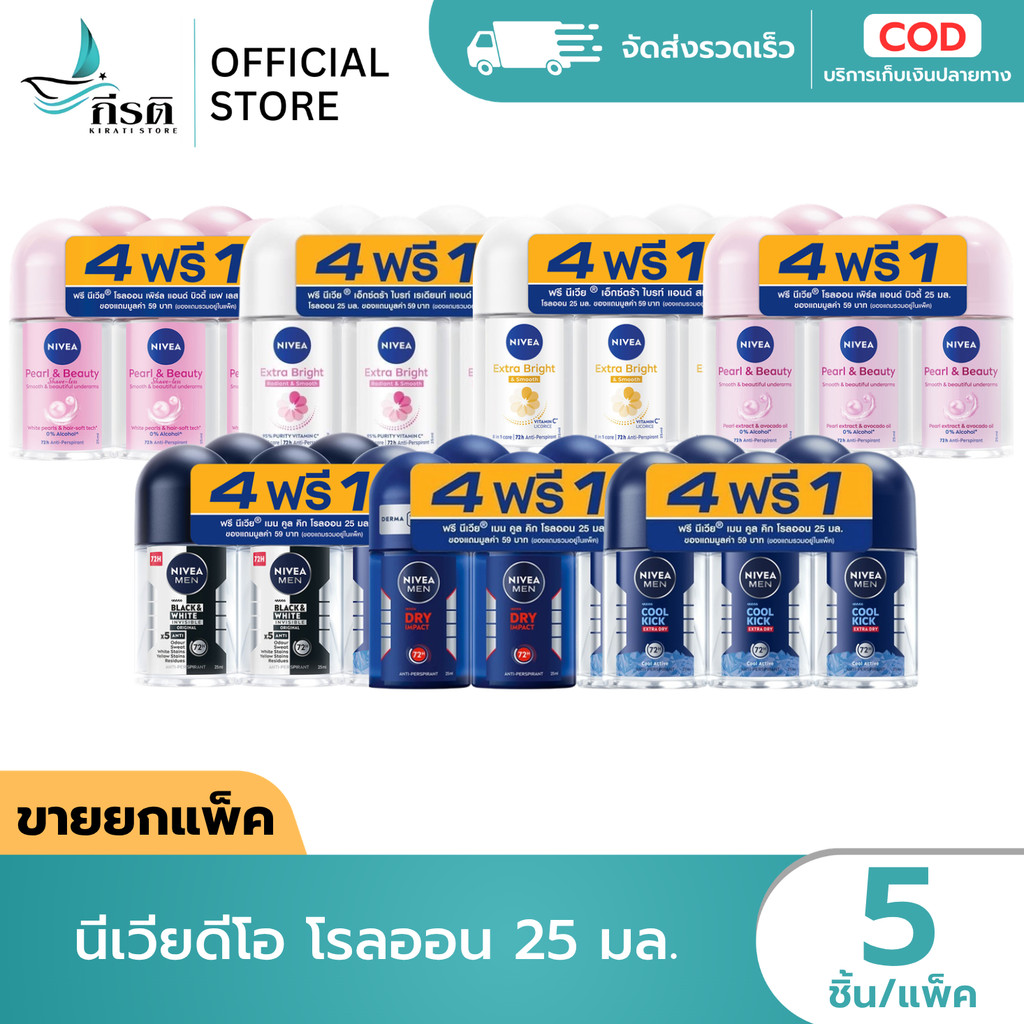 นีเวียดีโอ โรลออน 25 มล. 1X5 ชิ้น (ขายยกแพ็ค)