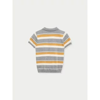 [Pomelo] เสื้อโปโลถักลายทาง / Striped Polo Knit Top