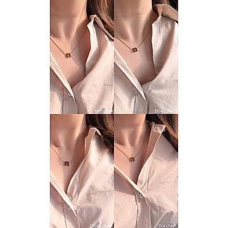 *ระบุลายสร้อยที่ต้องการในช่องหมายเหตุเท่านั้น*A.piece สร้อยพร้อมจี้ตัวพิมพ์เล็ก waterproof [stainless steel] Lowercase