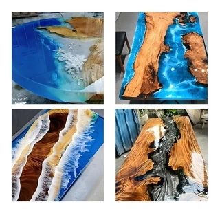 น้ำยาเรซิ่น AB 3:1 ขนาด 1Kg เรซิ่นเคลือบใส สำหรับงานฝีมือ DIY งานศิลปะ เครื่องประดับ เคลือบใสโปร่งใสพิเศษ ผสมง่