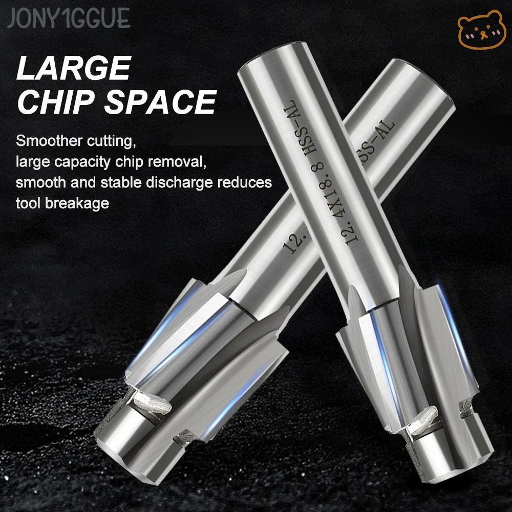JONY1GGUE เครื่องตัดมิลลิ่งเคาเตอร์ซิงค์, การออกแบบก้นแบน Countersink Cutting Edge Flat Counterbore Drill, ความเร็วสูงเหล็ก Reaming Hole ฟังก์ชั่น HSS Hole ขยาย Bit