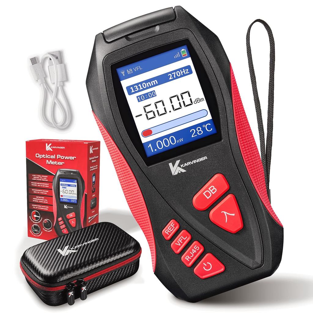 เครื่องวัดพลังงานแสง - เครื่องมือไฟเบอร์ออปติก 4-in-1 พร้อม VFL, RJ45 Tester & ไฟ LED – เครื่องวัดแส