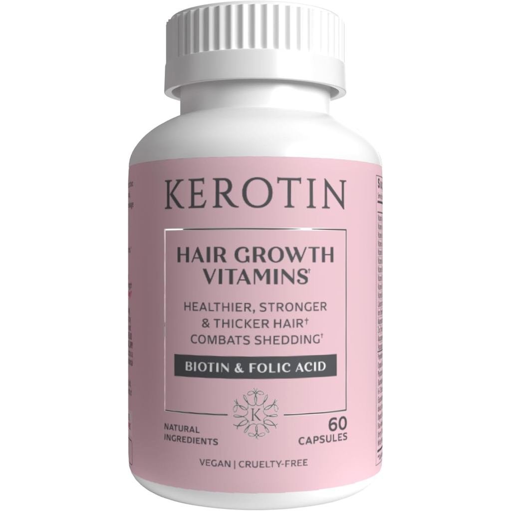 Kertin s Biotin DHT Blocker เครื่องกระตุ้นคอลลาเจนสําหรับผมร่วงพอร์ต Nail & Skin Care รวม Saw Palmet