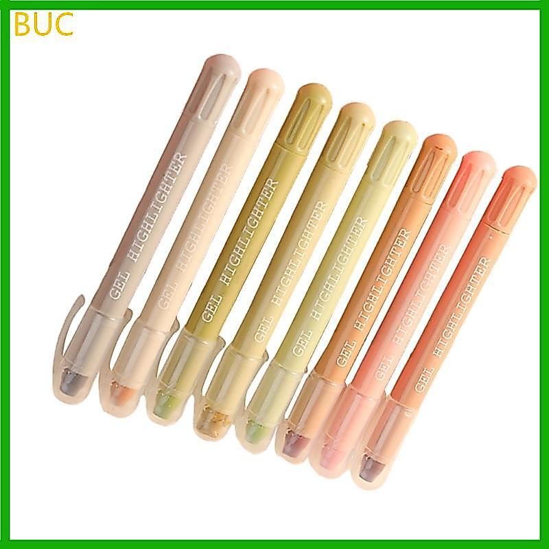 BUC 8 ชิ้น Highlighter Marker Highlighter ชุด Bible Marker ปากกาเจล Highlighter ปากกา
