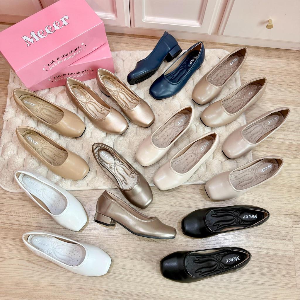 Meeer Your Basic Heels รองเท้าคัทชูหัวแหลม ทรงเรียบ ส้นสูง 1.5 นิ้ว