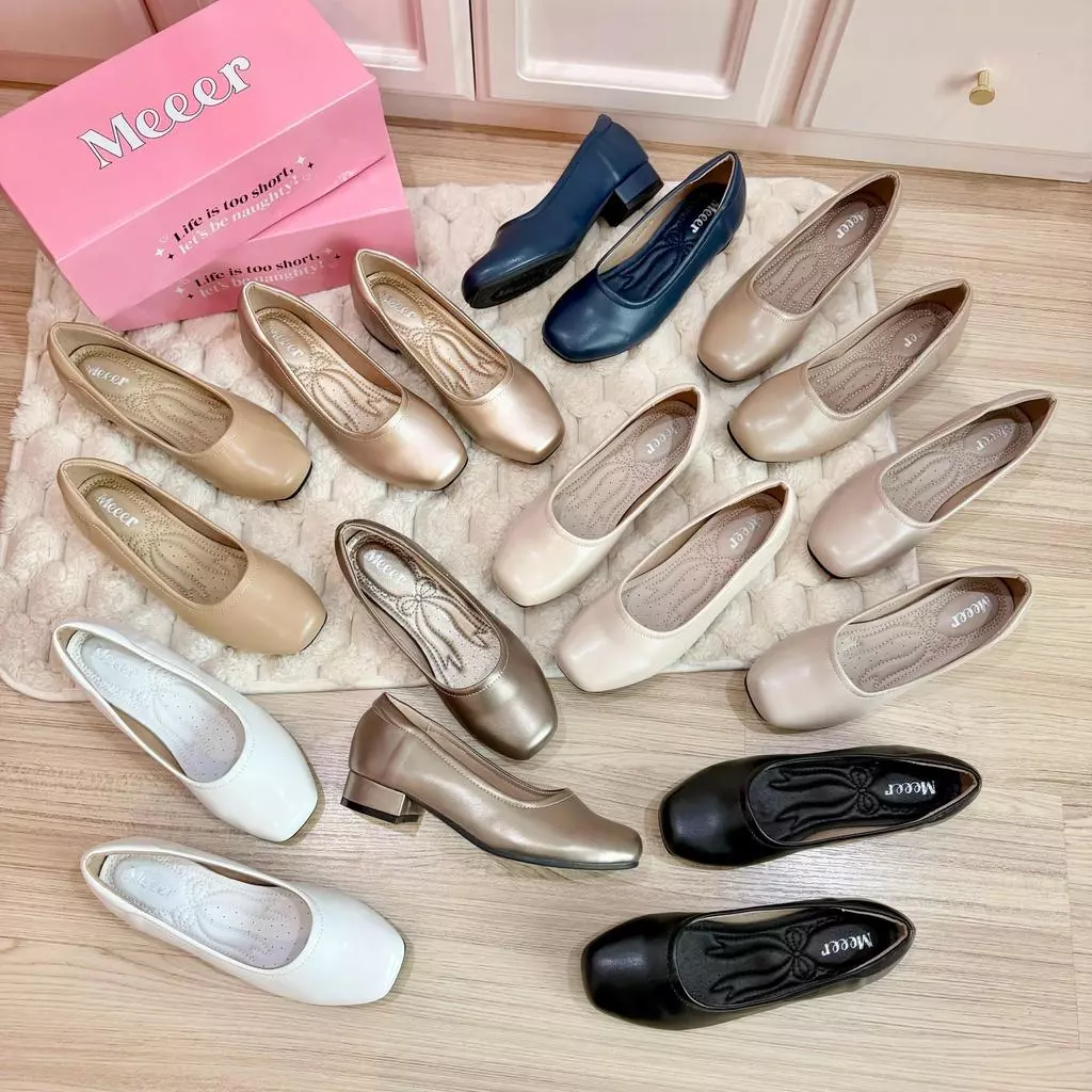 Meeer Your Classic Heels รองเท้าคัทชูหัวตัด ทรงเรียบ ส้นสูง 1 นิ้ว