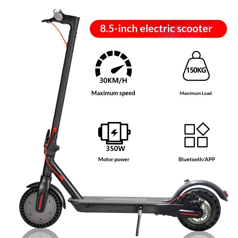 สกู๊ตเตอร์ไฟฟ้าแบบพับได้สําหรับผู้ใหญ่ 8.5" ยาง 350W บลูทูธ APP Urban Commuter E Scooter