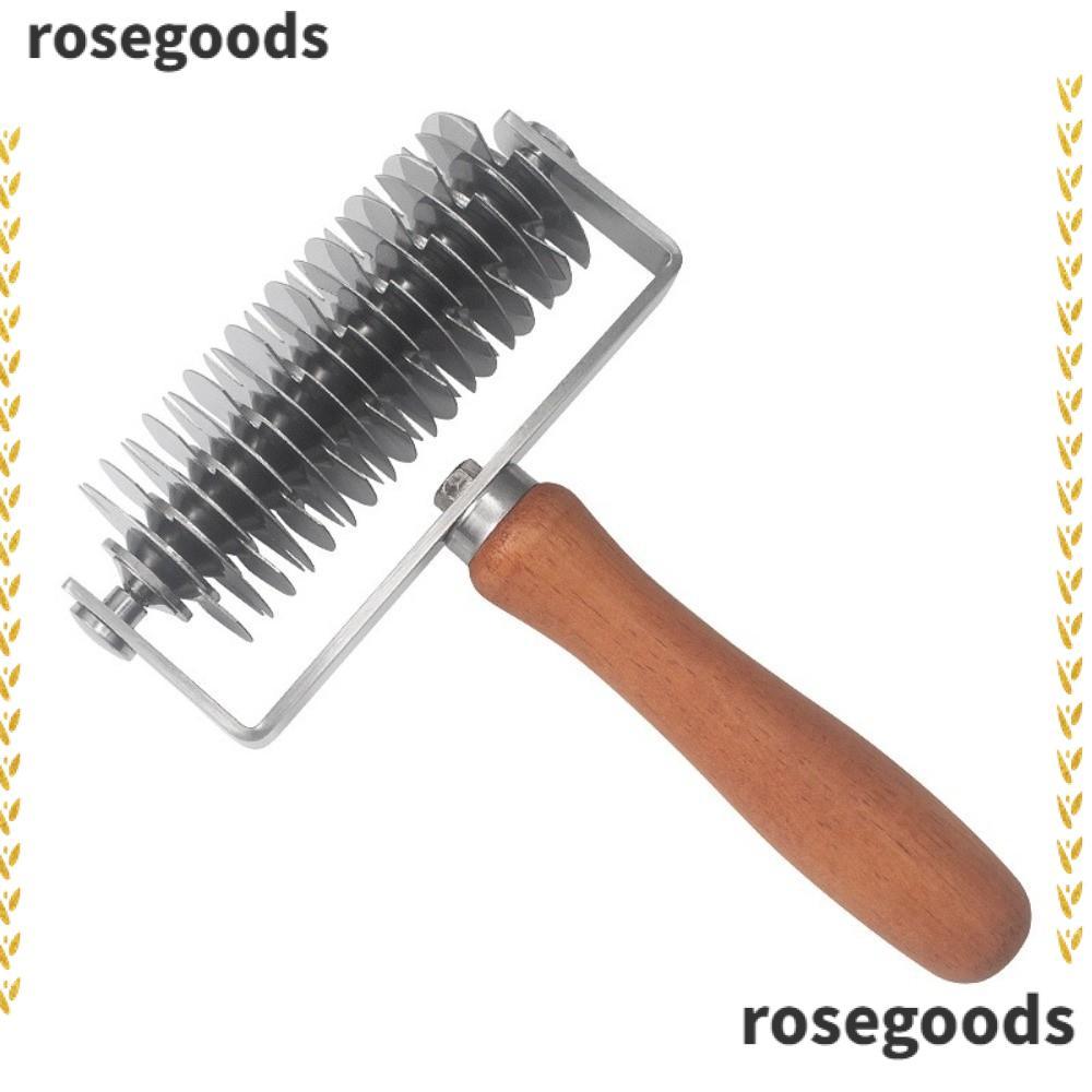 ROSEGOODS Lattice Pastry Cutter, Non-stick สแตนเลส Pastry Lattice Roller Cutter, Smooth Time-Saver ไ