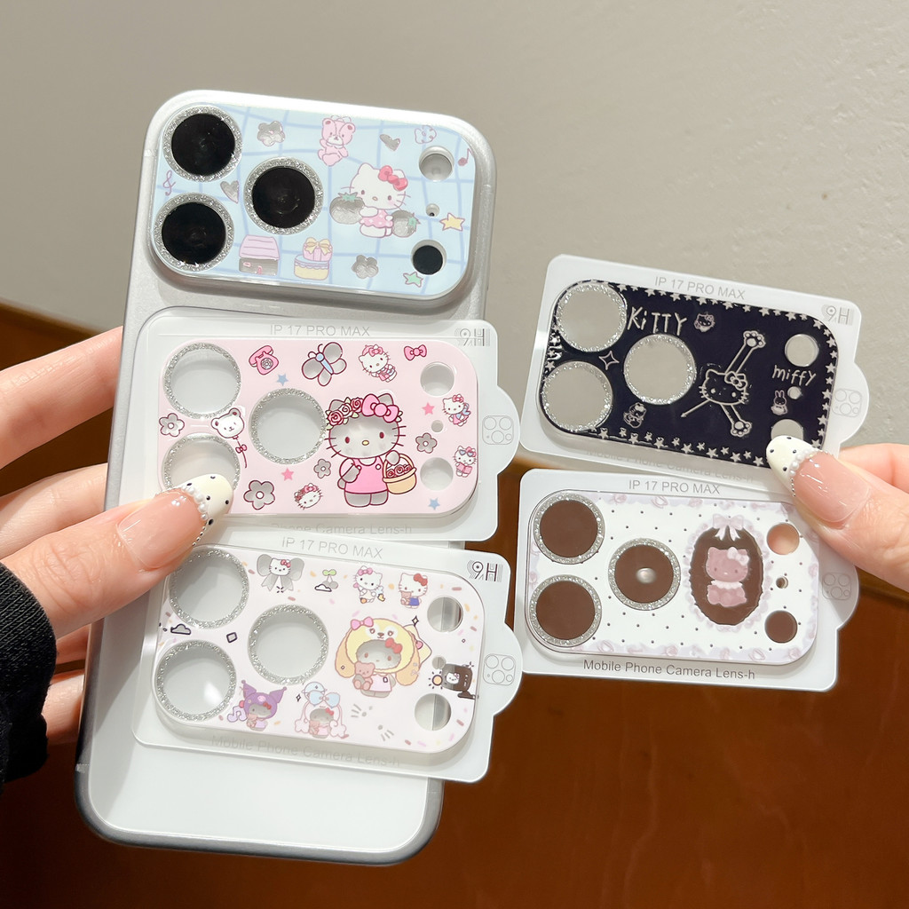 Kitty Kitty Kittyโปร่งใสการ์ตูนฟิล์มเลนส์เหมาะสําหรับiPhone 17ProMaxสติกเกอร์เลนส์Iphone17Proเลนส์โทรศัพท์มือถือเหมาะสําหรับiPhone18Promaxตัวป้องกันกล้องรวมทุกอย่าง