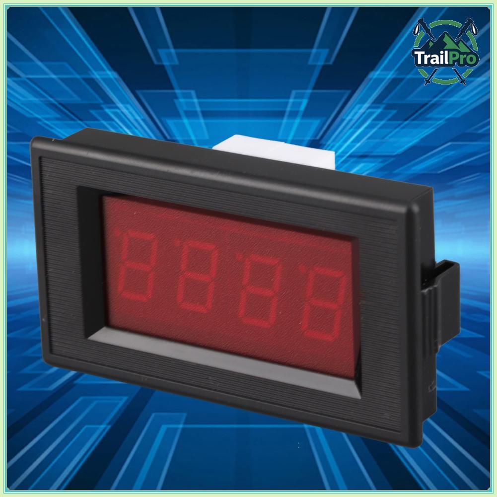 TrailPro Digital DC Panel Voltmeter เครื่องวัดแรงดันไฟฟ้าพร้อมจอแสดงผล LED สีแดงสำหรับยานยนต์ Marine