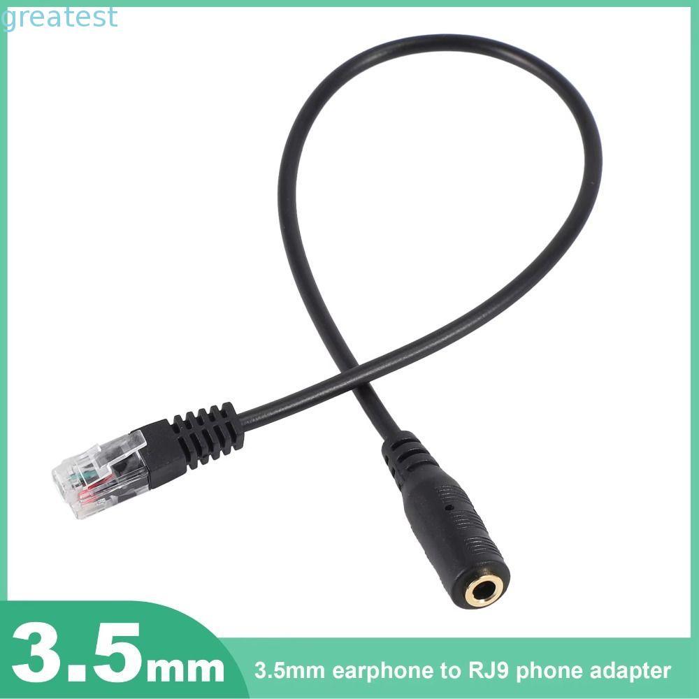 GREATMY RJ9 Connector, Universal อะไหล่ RJ9 อะแดปเตอร์, Professional 3.5 มม.ถึง RJ9 เปลี่ยนชุดหูฟังอ
