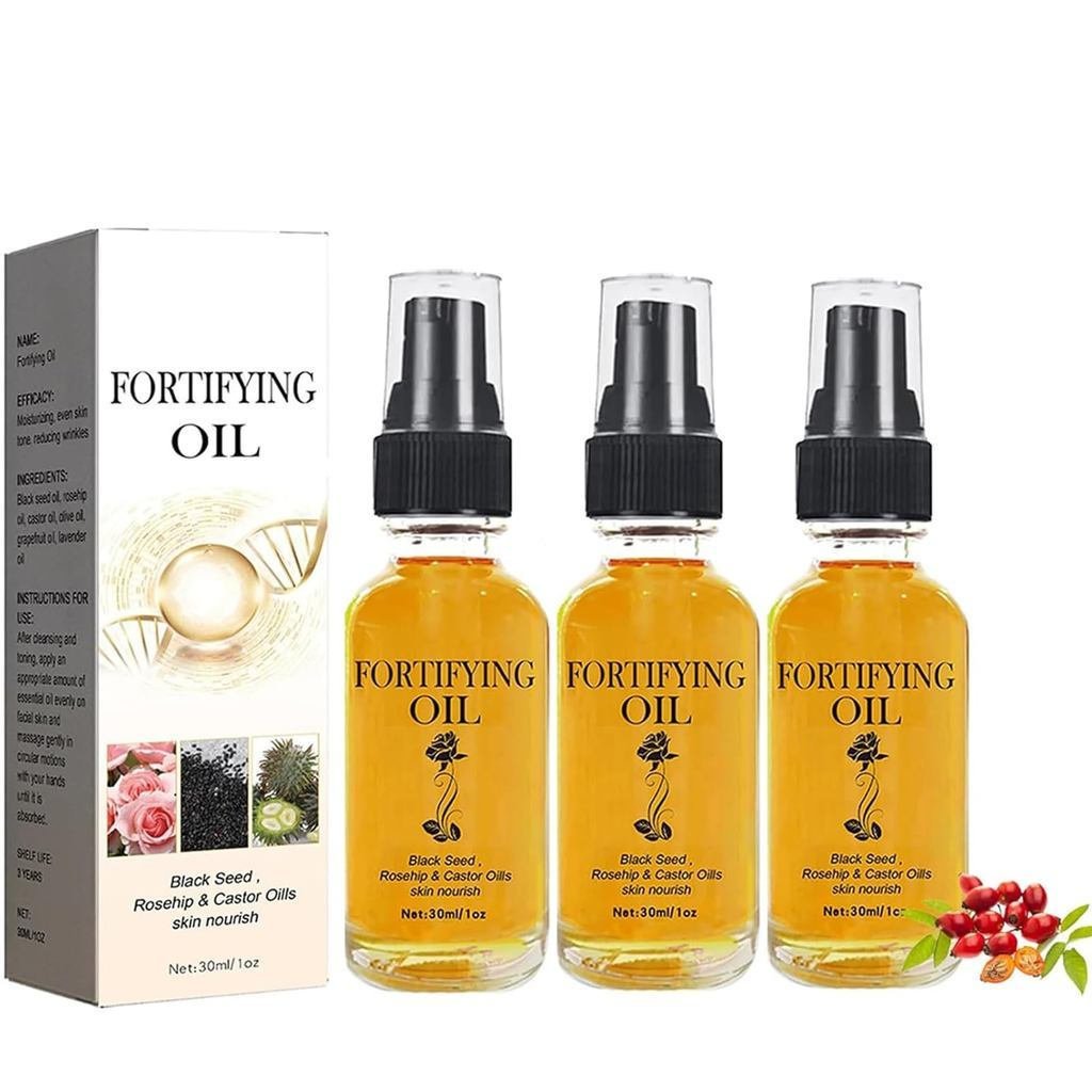 3 ชิ้น Rosehip Oil, Castor Oil Black Seed Oils Rosehip Face Serum, Facial Moisturizer Organic Natura